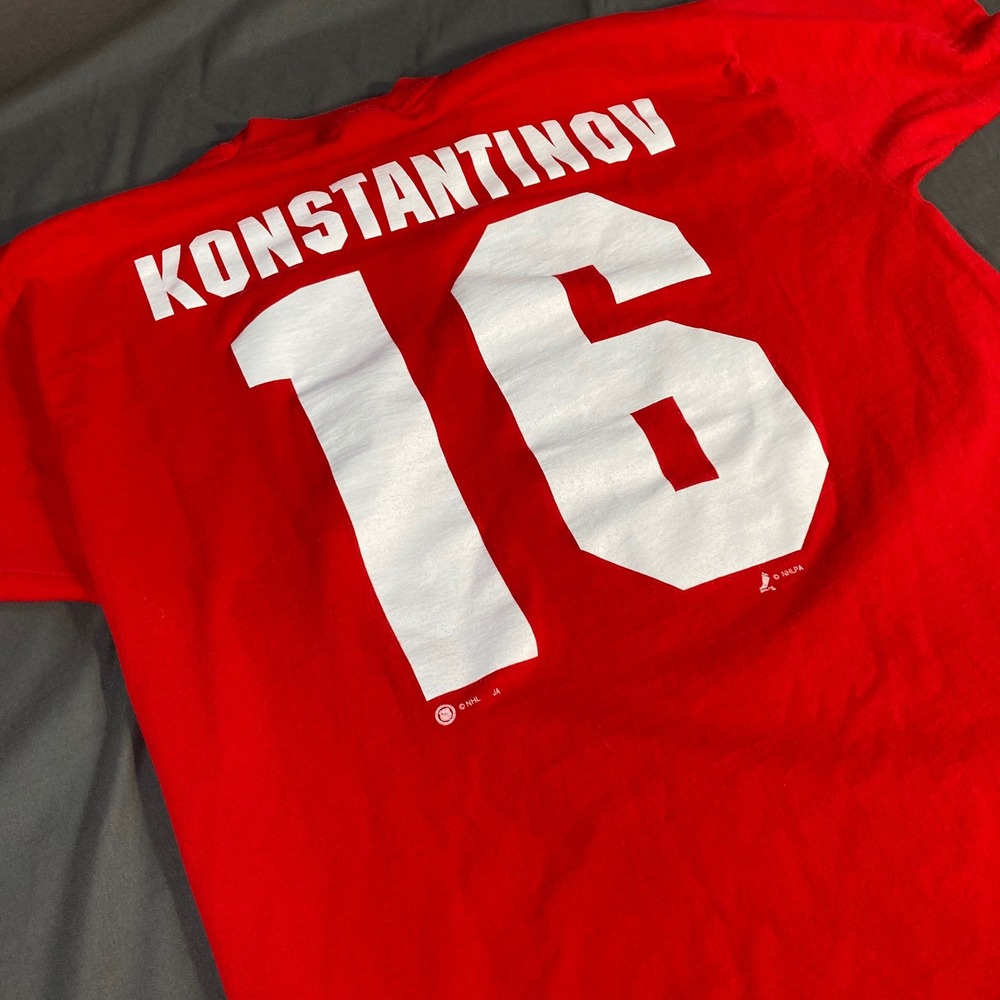 Fruit of the Loom Detroit Red Wings Konstantinov 16 T-Shirt XL Red NHL Tee